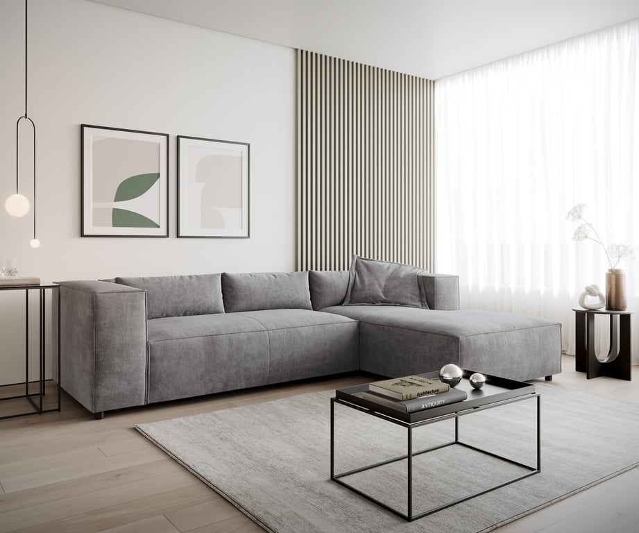 Produit similaire: Canapé-d'angle Brom 260 x 175 cm microfibre gris recamière à droite