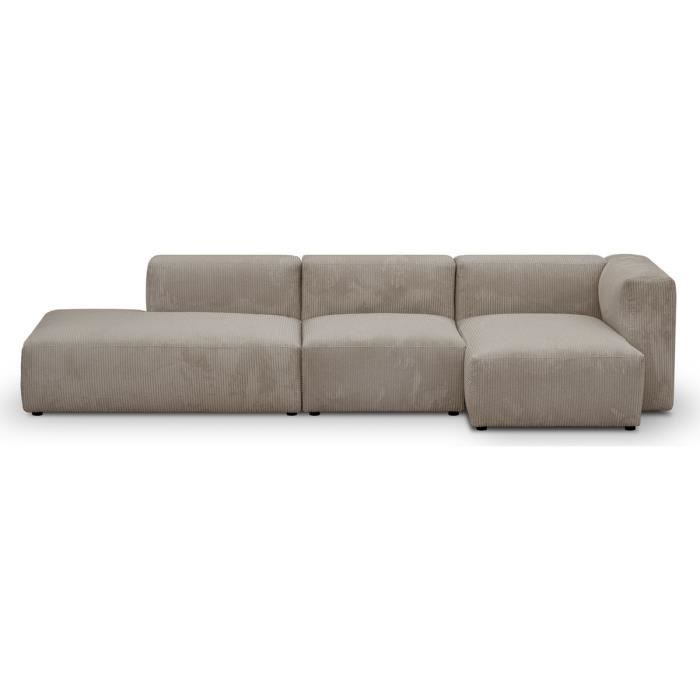 Produit similaire: Canapé d'angle modulable 5 places taupe - HOMIFAB - ModuloN