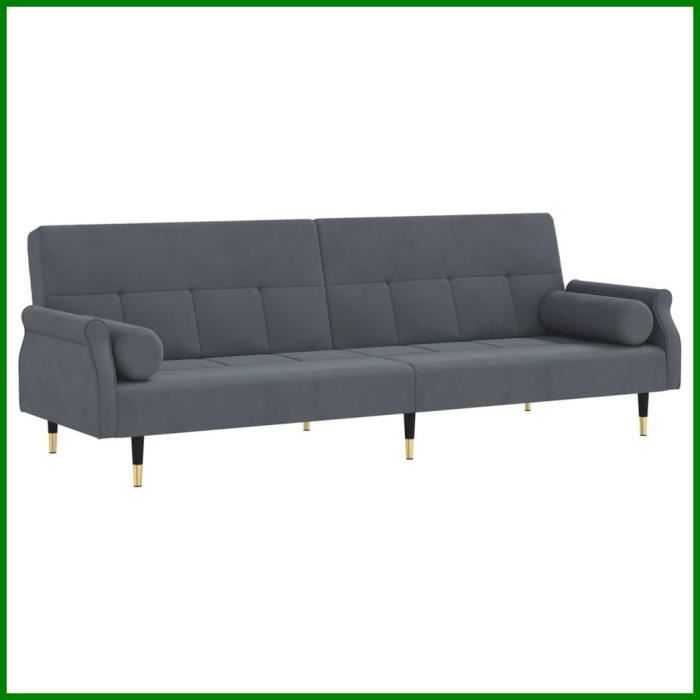 Produit similaire: Canapé-lit avec coussins gris foncé velours-7019205401133