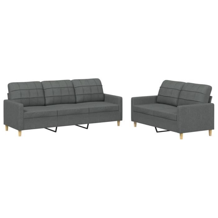 Produit similaire: Ensemble de canapés - MOTHINESSTO - YY08540 - 2/3 places - Tissu gris foncé - Design contemporain