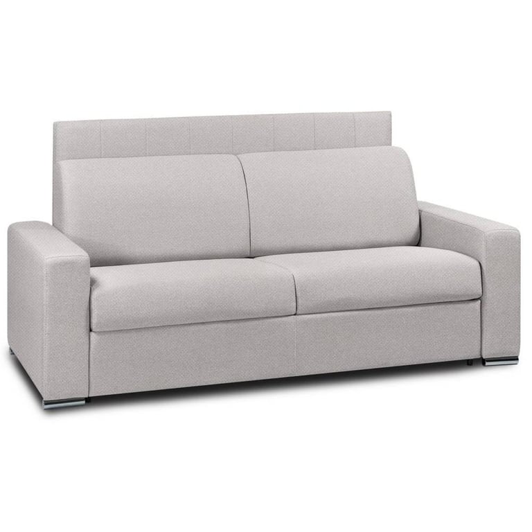 Produit similaire: DAUVILLE - Canapé convertible EXPRESS LATTES 160cm matelas 16 cm tête de lit intégrée velours gris silver