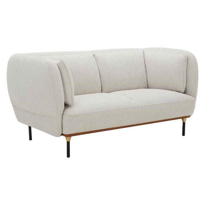 Produit similaire: Canapé 2 places en tissu chiné - ATMOSPHERA - Isée - Moelleux - Gris clair - Non déhoussable - Fixe