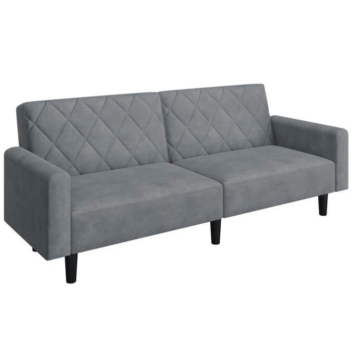Produit similaire: Yaheetech Canapé-lit Housse Convertible avec Dossier réglable Fonction de Couchage Canapé d'angle 3 Places en Velours Gris