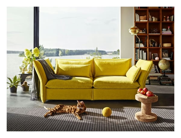 Mariposa - Canapé d'angle gauche tissu multicolore