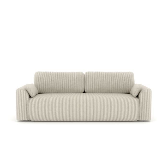 Produit similaire: Canapé droit CAPUCINS convertible velours cotêlé beige 3 places