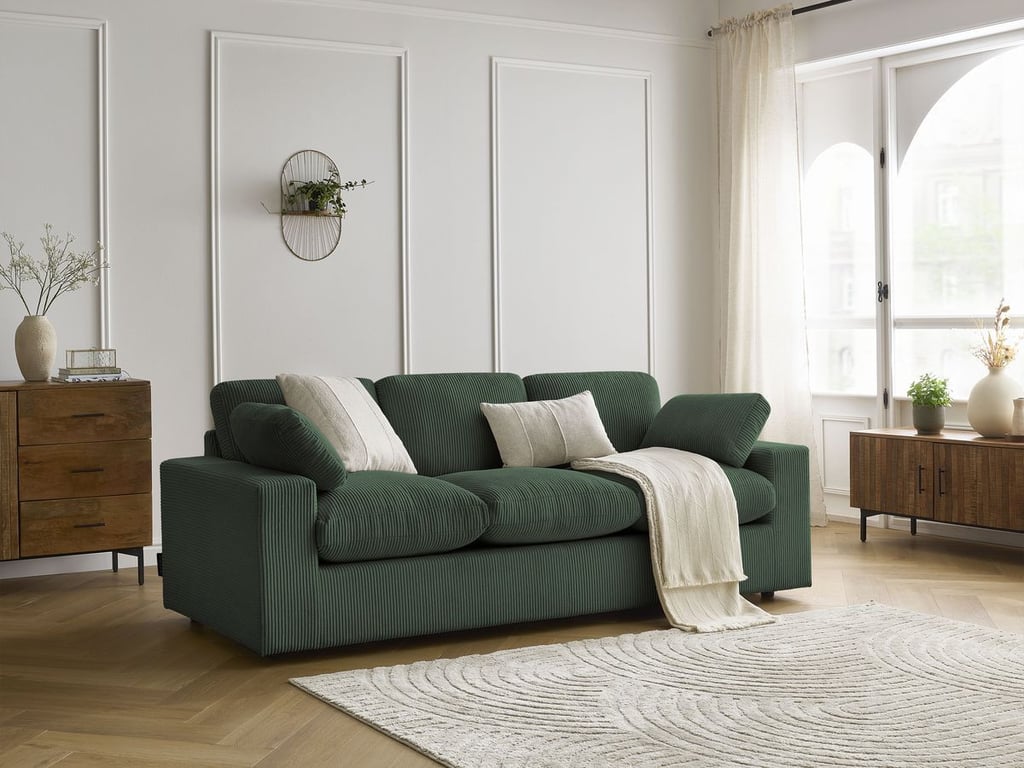 Produit similaire: Canapé droit fixe compact BELAIR velours côtelé vert BOBOCHIC 3 places