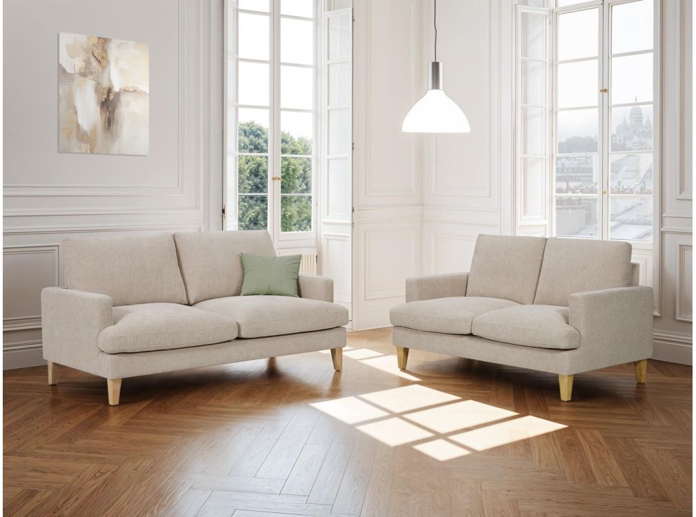 Produit similaire: Ensemble canapés droits 3 + 2 places TALMA en tissu