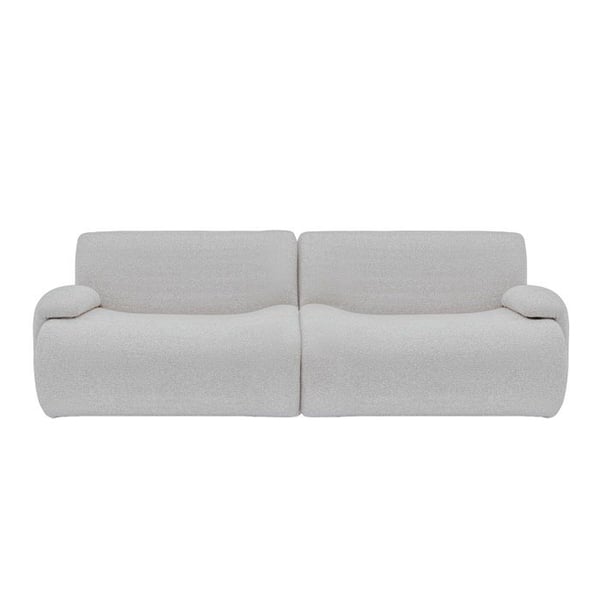 SWAN - Canapé 3 places en tissu gris clair