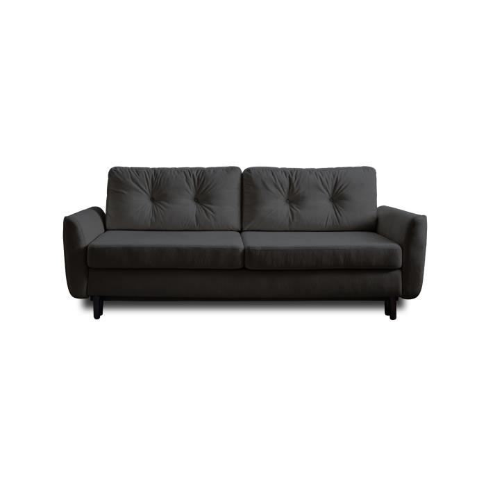 Produit similaire: Canapé droit 3 places convertible - LISA DESIGN - Nils - Velours - Gris - avec coffre de rangement