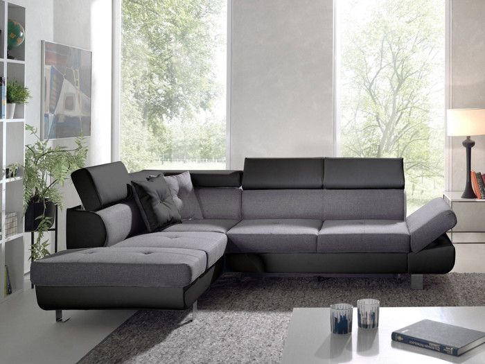Produit similaire: Lisbona - Canapé d'angle gauche convertible - 5 places - avec têtières