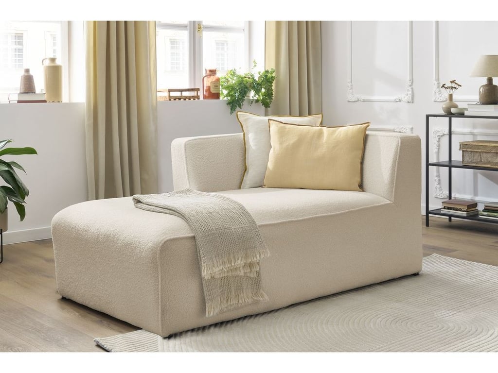 Produit similaire: Méridienne pour canapé modulable MEGEVE tissu bouclette beige angle gauche BOBOCHIC 1 places