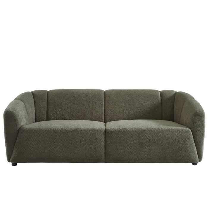 Produit similaire: Canapé droit JOE en tissu bouclette vert fixe 3 places
