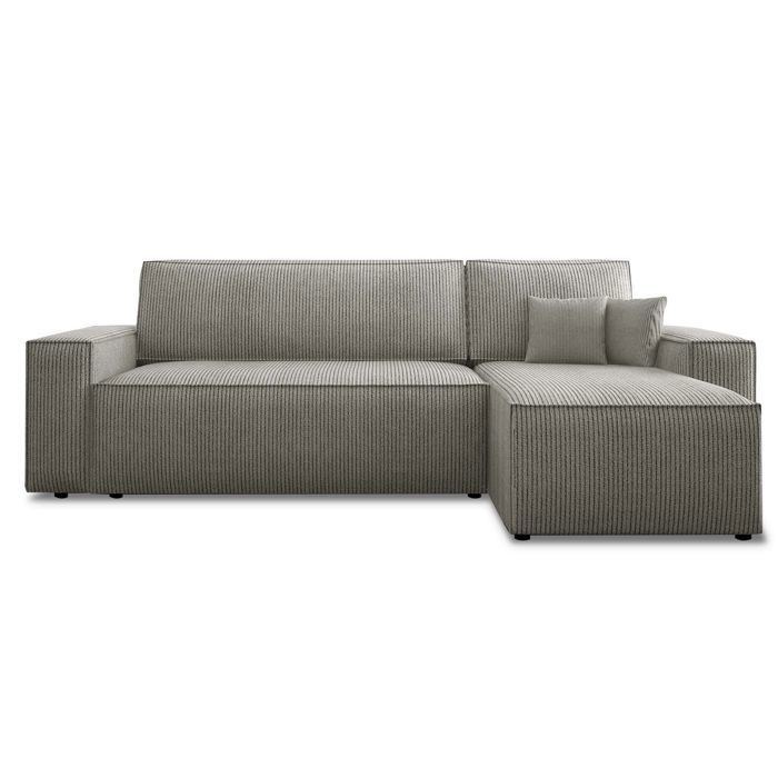 Produit similaire: Canapé d'angle convertible réversible Lorenzo en velours côtelé Taupe