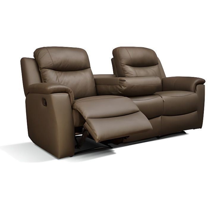 Produit similaire: Canapé 3 places relax en cuir EVASION - chocolat