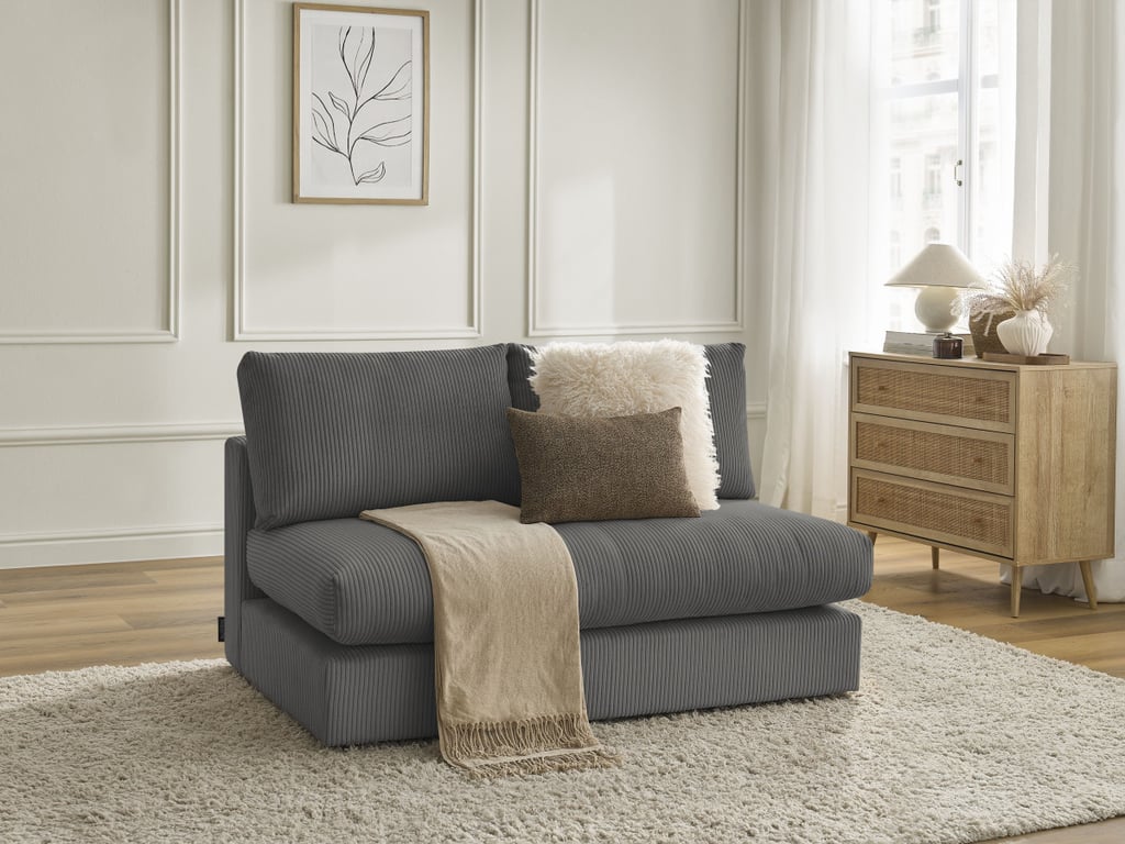 Produit similaire: Chauffeuse 2 places pour canapé modulable PARIS velours côtelé gris foncé BOBOCHIC 2 places