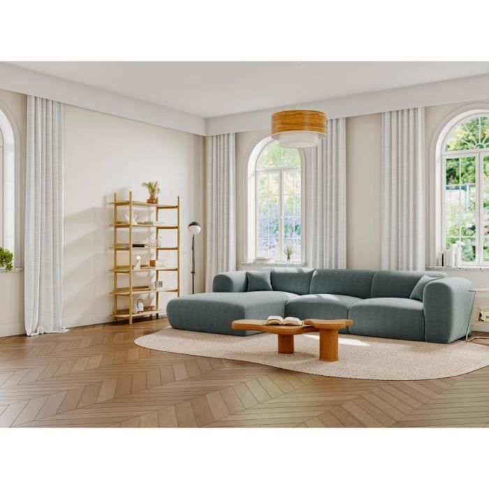 Produit similaire: Grand Canapé d'angle gauche en tissu texturé bleu POGNI
