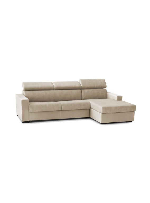 Produit similaire: Canapé d'angle convertible en tissu beige