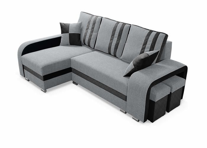 Produit similaire: Robin Inspire York Canapé d'angle avec Fonction de Couchage, 2 Petits Coussins, 2 Poufs, Gauche, Gris Noir, 165 x 245 x 102 cm