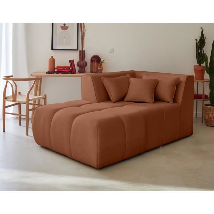 Produit similaire: Caracas - module d'assise méridienne gauche - en tissu - Rouille