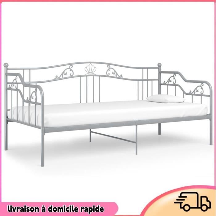 Produit similaire: Cocosity Cadre de canapé-lit sans matelas gris métal 90x200 cm - 7894202882662