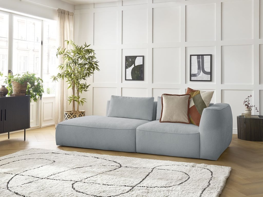 Produit similaire: Canapé droit fixe 3 places LEOPOLD tissu texturé gris clair accoudoir droit BOBOCHIC