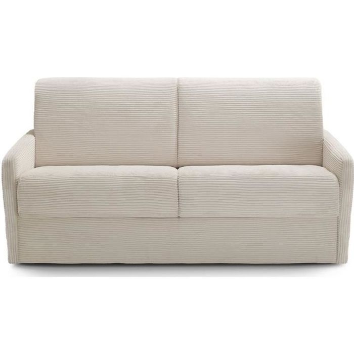 Produit similaire: Canapé convertible 3 places en velours côtelé beige - Ouverture express - Couchage quotidien - Matelas HD 140 x 190 - Sienne