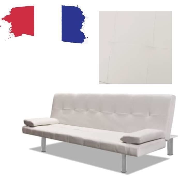 Produit similaire: Canapé-lit polyvalent FAFEICY - Blanc - Convertible - 2 places - Cuir synthétique