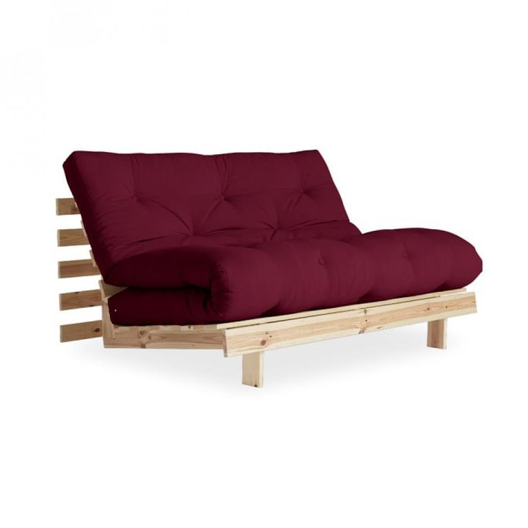 Produit similaire: Canapé convertible futon ROOTS pin naturel tissu bordeaux couchage 160*200 cm