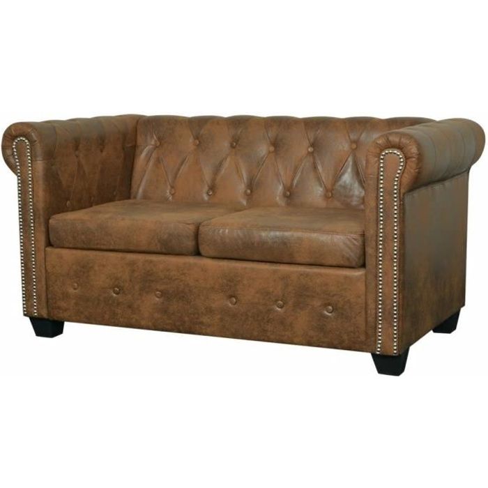 Produit similaire: Canapé Chesterfield 2 places Cuir artificiel Marron