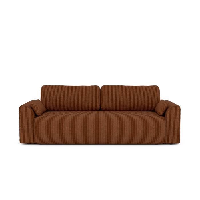 Produit similaire: Canapé droit CAPUCINS convertible velours cotêlé terracotta 3 places
