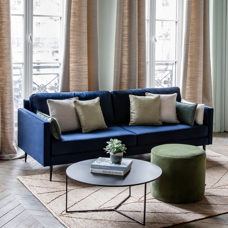 Produit similaire: Cesare - Canapé 2 Places  Velours bleu nuit