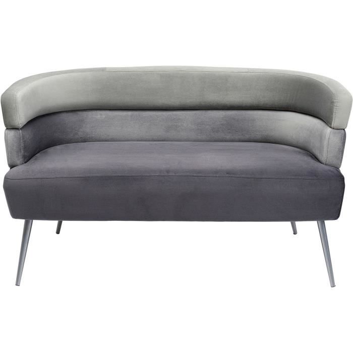 Produit similaire: Canapé fixe - KARE - Sandwich velours gris - 3 places - Confort moelleux - Style contemporain