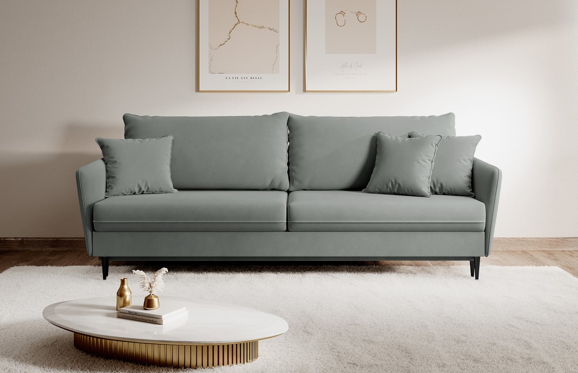 volio - Canapé convertible velours Gris