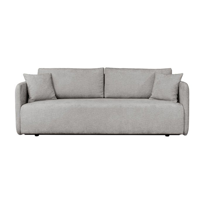 Canapé Celsy - 3 places convertible avec coffre en tissu gris - Vue supplémentaire 1