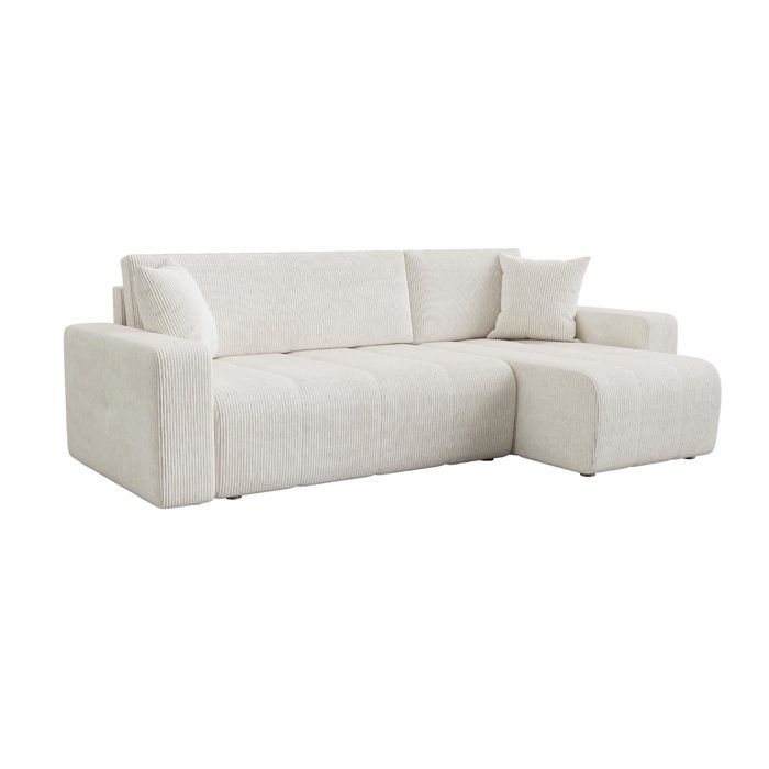 Produit similaire: ALICIA MINI - Canapé d'angle convertible et réversible avec coffre en velours côtelé beige