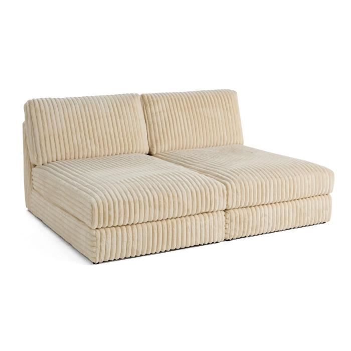 Produit similaire: Jasper - canapé modulable 3 places - en velours côtelé grosses côtes - Beige