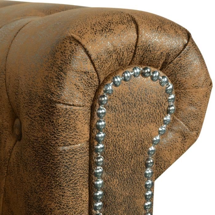 Produit similaire: Canapé Chesterfield 2 places Cuir artificiel Marron   Mothinessto LY19354
