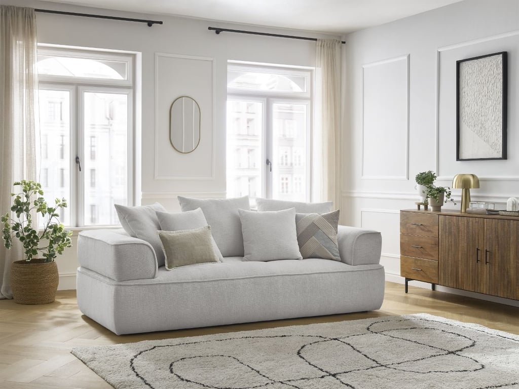 Produit similaire: Canapé droit fixe 3 places WHESLEY gris clair BOBOCHIC