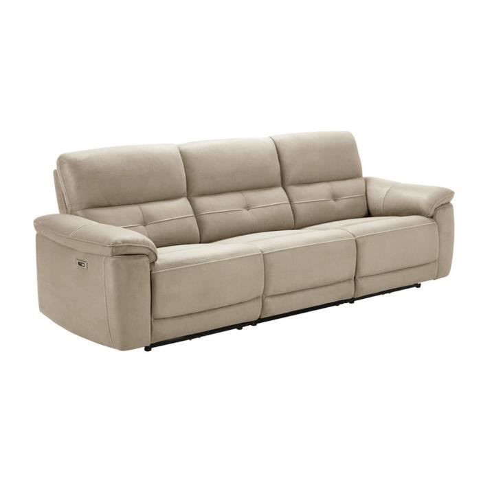 Produit similaire: ALMEIRIM - Canapé Relax Electrique 4 Places Tissu Beige Pieds Bois