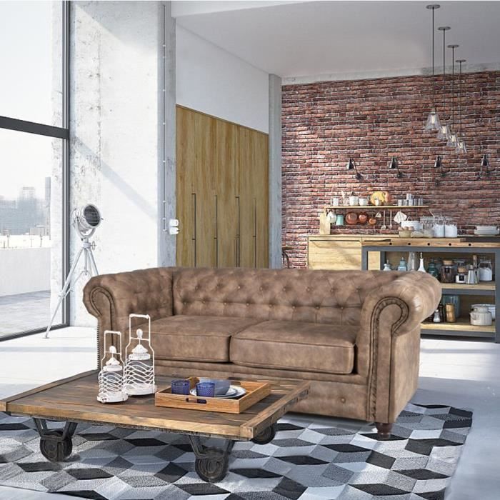 Produit similaire: Canapé CHESTERFIELD 2 places / Marron vieilli 183x85x72