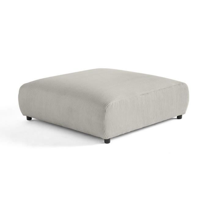 Produit similaire: Pouf modulable en velours côtelé - Gris clair - LISA DESIGN - Garance
