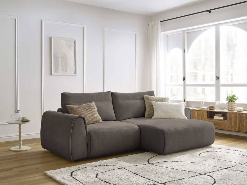 Produit similaire: Canapé d'angle fixe compact ADEN taupe angle droit BOBOCHIC 3 places