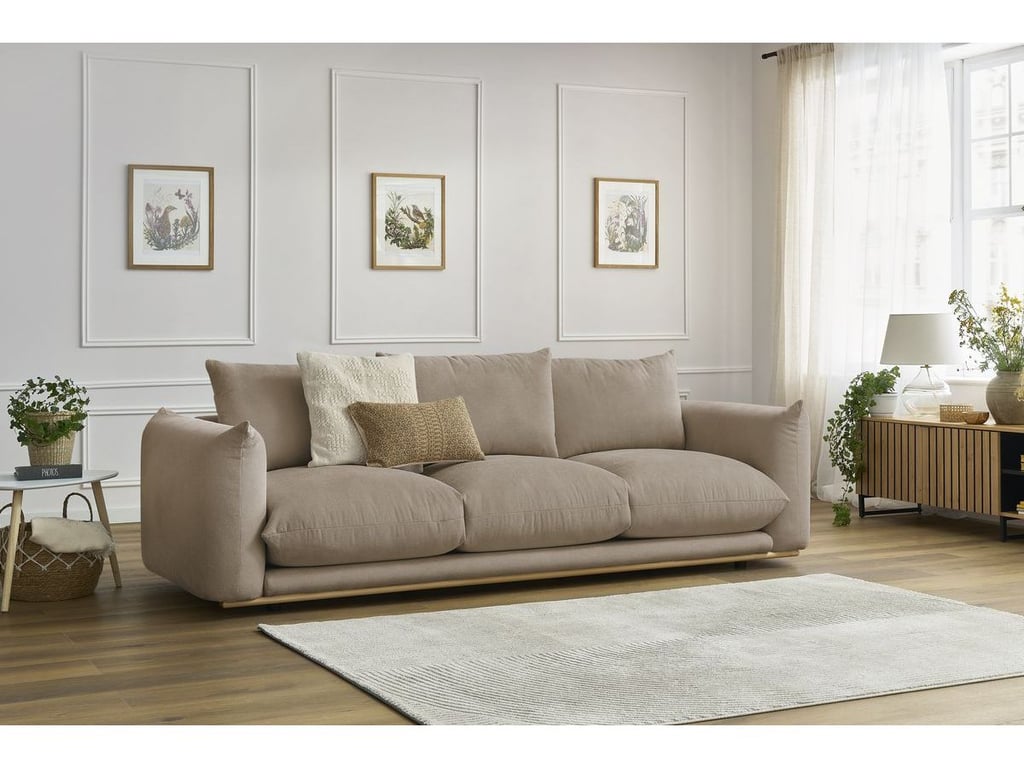 Produit similaire: Canapé droit fixe 3 places ERNEST taupe BOBOCHIC