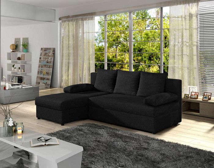 Produit similaire: Numancia - canapé d'angle réversible 4 places - convertible avec coffre - en tissu - Noir