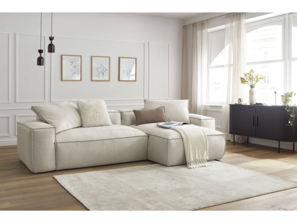 Produit similaire: Canapé d'angle réversible ultra moelleux BOHEME tissu chiné beige réversible BOBOCHIC 3 places