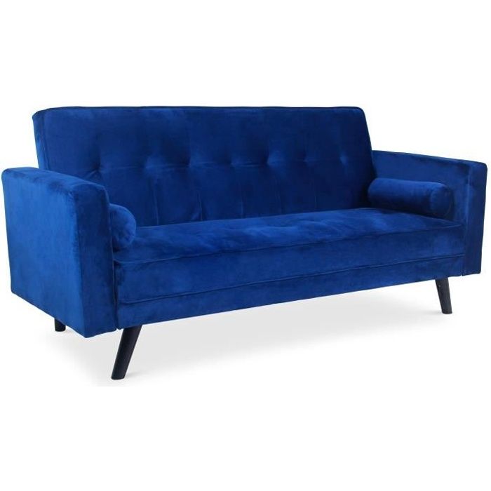 Produit similaire: Canapé convertible scandinave Slow Velours Bleu - MENZZO - Convertible - Bleu - Quotidien - Moelleux