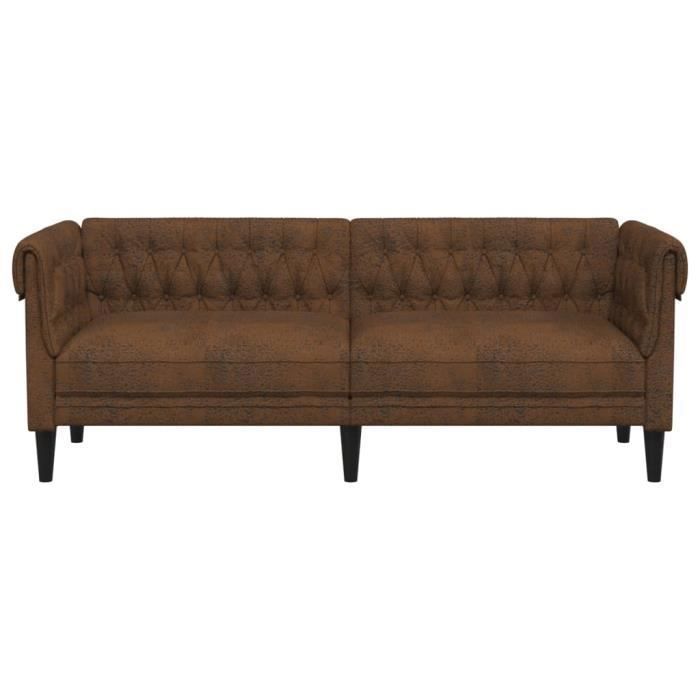 Produit similaire: Canapé Chesterfield 3 places - MOTHINESSTO - Marron - Tissu 100% polyester - Style Classique - Confort Moelleux