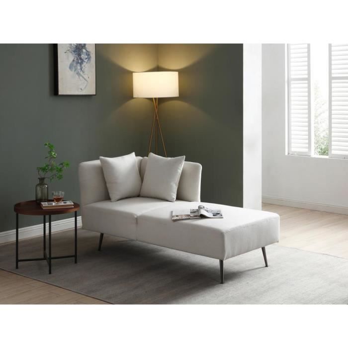 Produit similaire: Méridienne gauche en tissu crème NAPASA