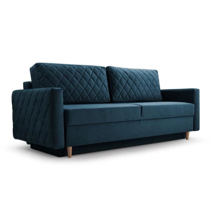 Produit similaire: Canapé en lit convertible avec coffre de rangement 3 places relax droit215x100x94 cm NOLEN (Bleu foncé - NOEL 16)