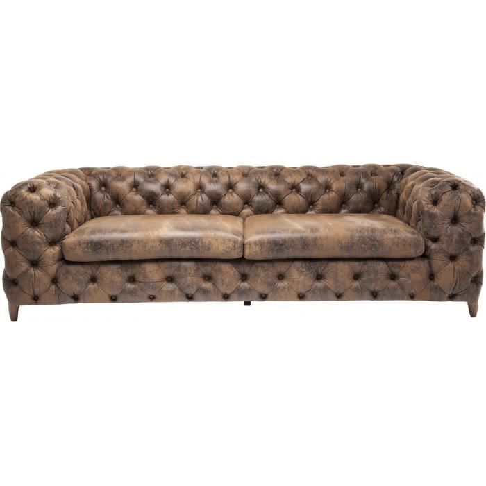 Produit similaire: Canapé Vintage My Desire 3 Places - KARE - Fixe - Marron - Effet cuir vintage - Moelleux